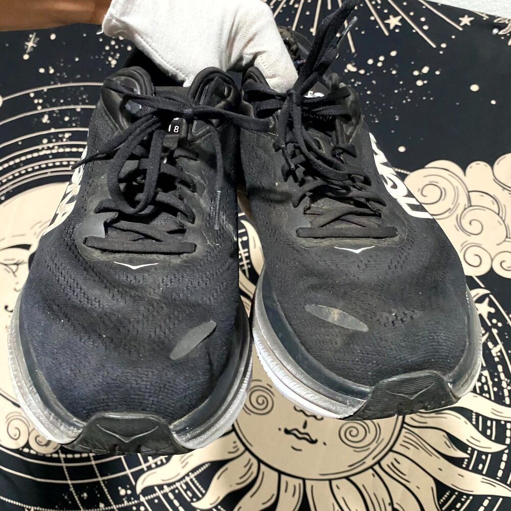 Hoka One One Bondi 8 1123202-BWHT Athletic Sneaker Mens 13D Black Mesh Cushioned - Picture 3 of 10